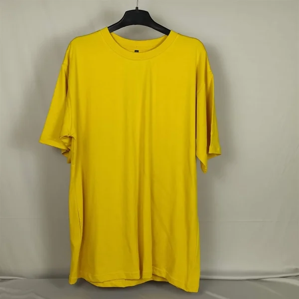 Áo thun Vàng Nghệ|Cổ tròn form rộng 100%cotton